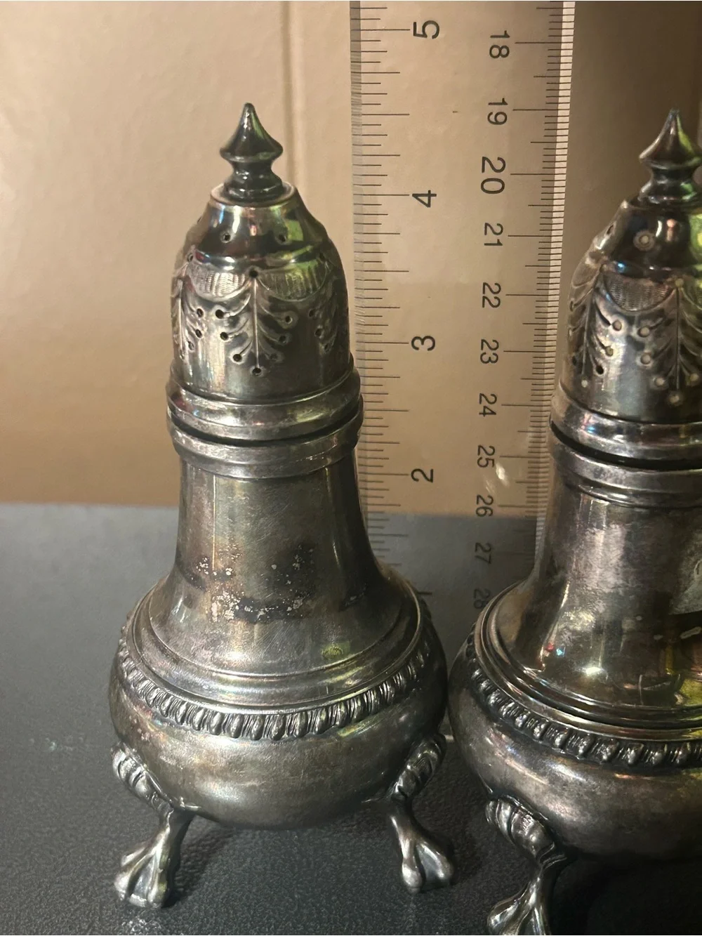 Antique E. G. Webster & Son Silver Plated Salt & Pepper Shaker Pair, Dinnerware